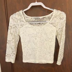 White lace top